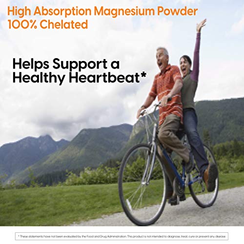 high absorption magnesium powder | 100% chelated traccs | support a healthy heartbeat