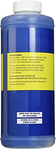 General Hydroponics pH Up Liquid Premium Buffering For Stability, 1 Quart