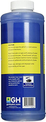 General Hydroponics pH Up Liquid Premium Buffering For Stability, 1 Quart