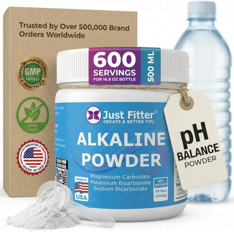 Alkaline Powder Supports pH Alkalinity Balance and Helps neutralize Acidity. Slow Release Formula for Better Absorption and Gentle on The Stomach. Helps Reduce Excess Body Acid.