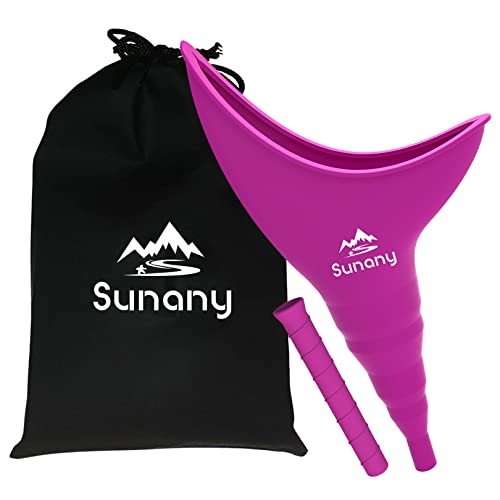 Sunany Reusable Female Urinal - Portable Women's Pee Funnel for Campin