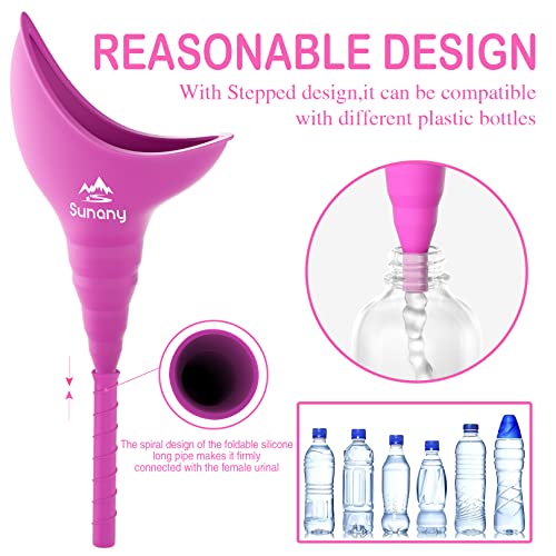 Sunany Reusable Female Urinal - Portable Women's Pee Funnel for Camping & Travel