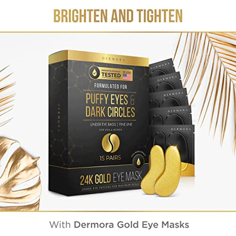Puffy Eyes and Dark Circles Treatments. 20 Pairs of 24K Gold Eye Mask.