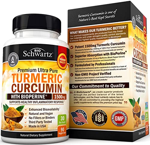 BioSchwartz Turmeric Curcumin with BioPerine | Quality Turmeric Capsules | Turmeric 1500mg
